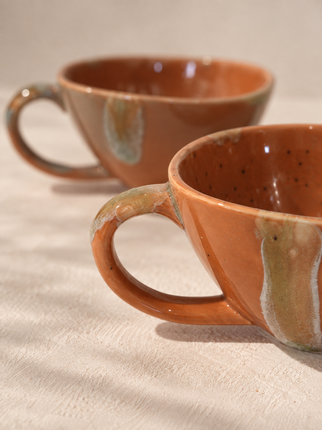 Ceramic Coffee Mug – Gradient White – Handmade – 300 ml