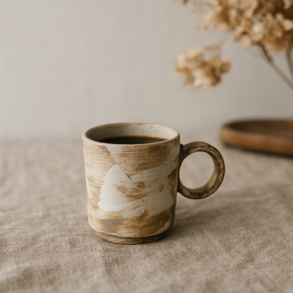 Lot de 2 Tasses en Céramique – Collection Naturelle (150 ml)