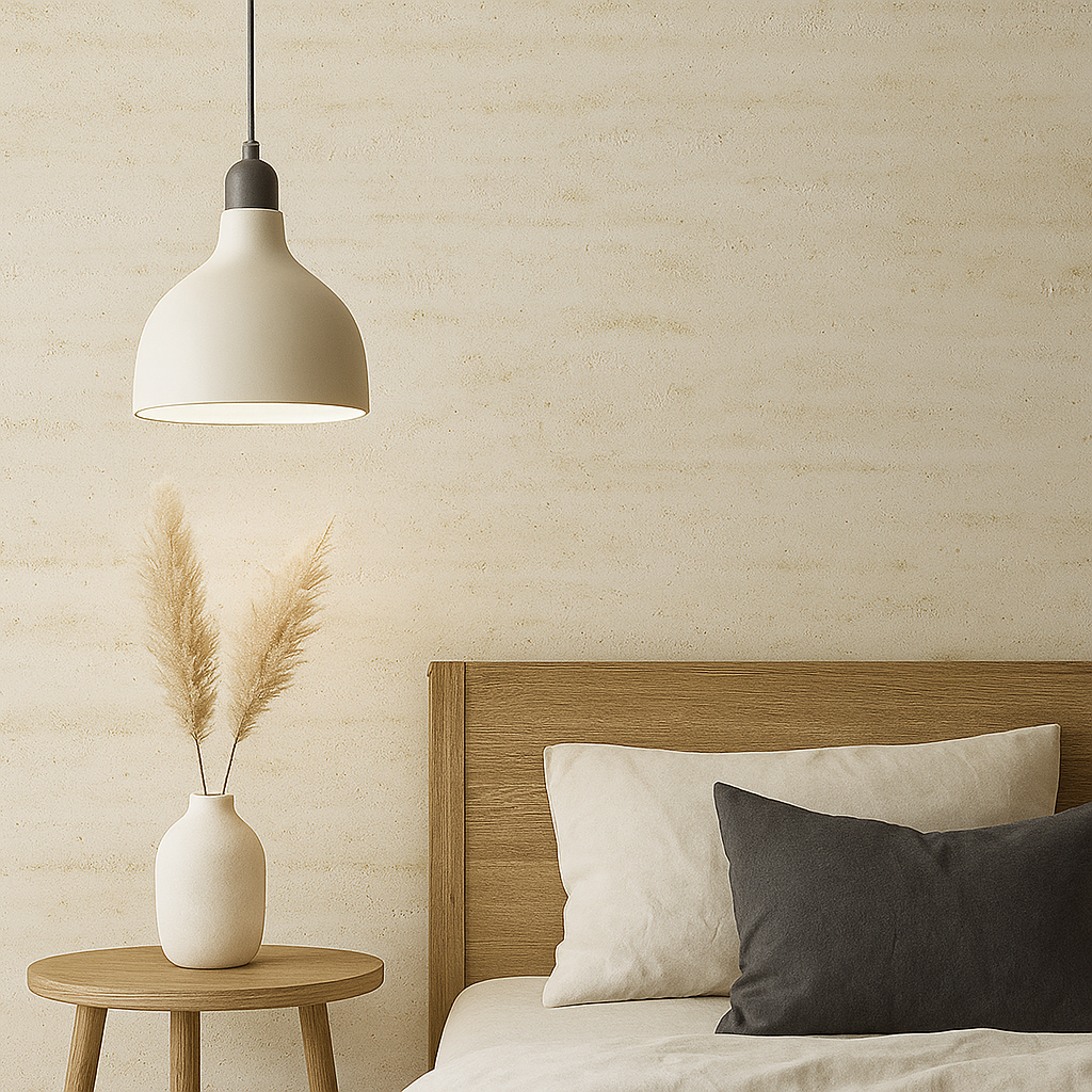 Flexible Natural Stone Wall Panel – Light Travertine Effect – 60×120 cm – Pack of 4 – Decopine -B01TB03
