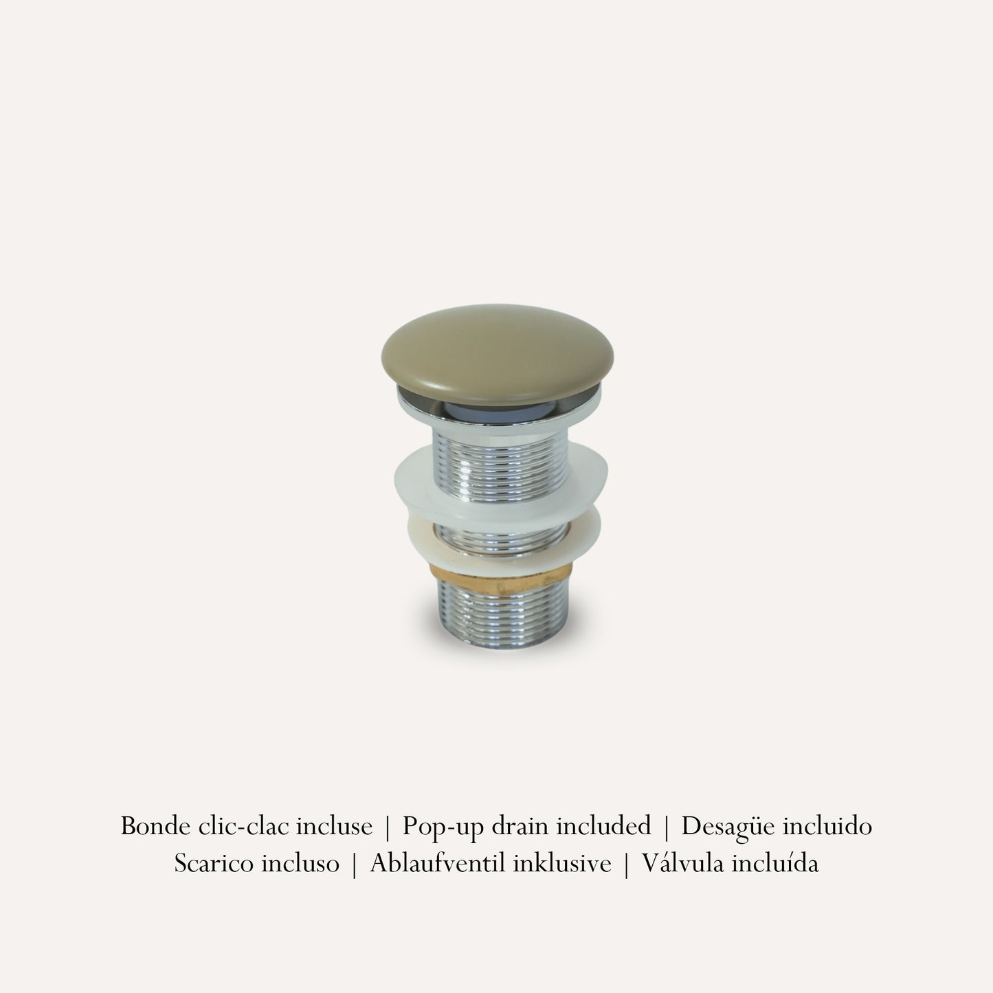 Vasque à Poser Carrée Arrondie Vert Sauge Clair RIVÉO – 365 × 365 mm – Avec Bonde