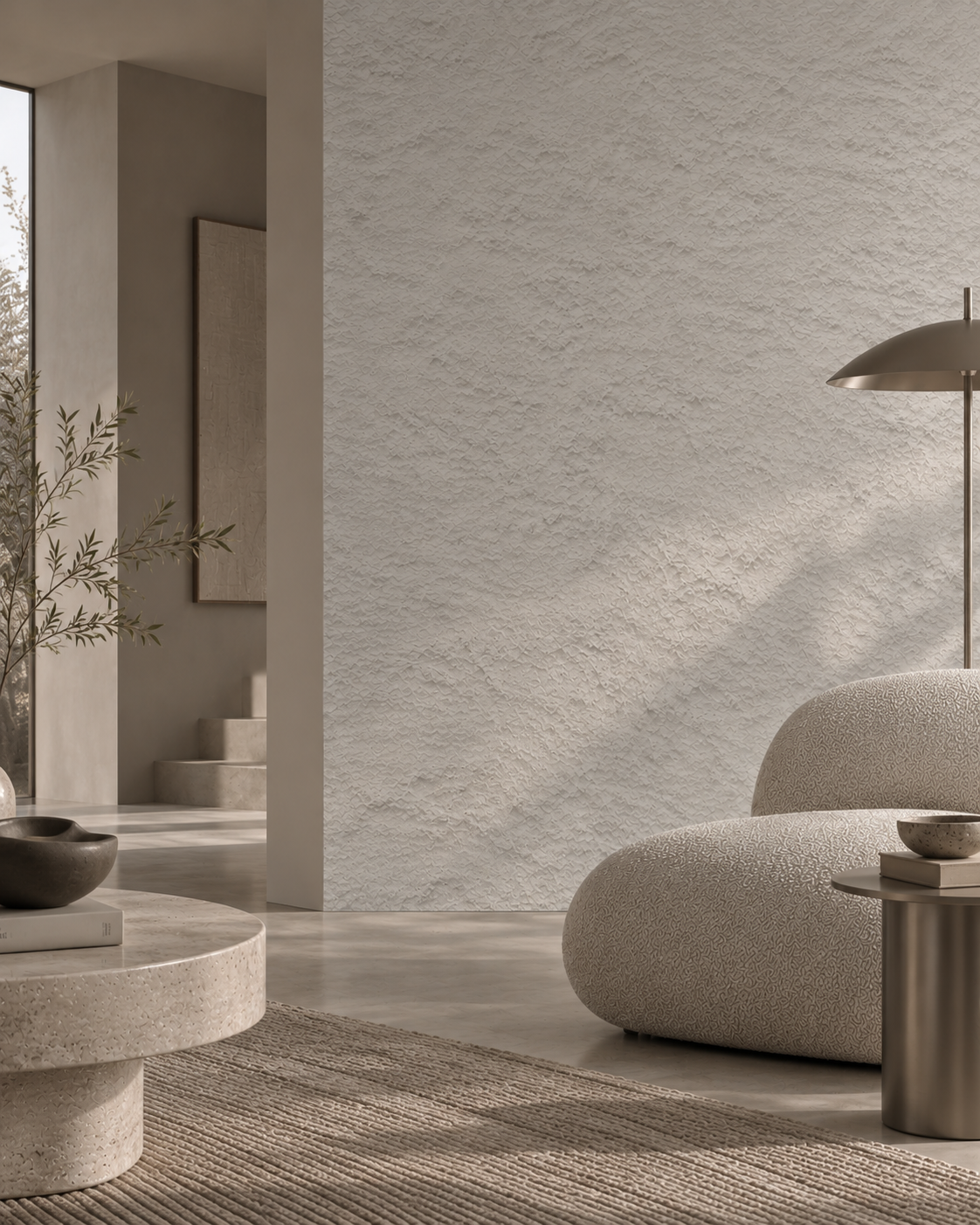 Flexible Natural Stone Wall Panel – Light Grey Beige – 60×120 cm – Lot of 4 – B01PB03