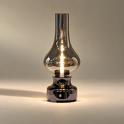 Dimmable Smoked Glass LED Table Lamp