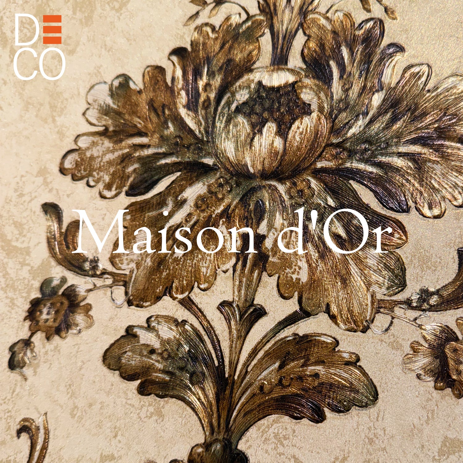 Maison d'Or Vliestapete – 3D-geprägtes Blumendekor – 0,53 x 10 m – Ohne Kleber – Eleganter Stil