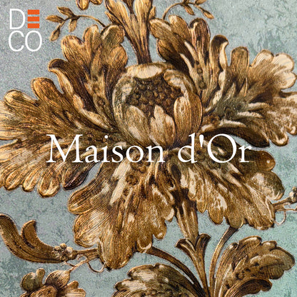 Maison d'Or Non-Woven Wallpaper – 3D Floral Decor Blue Green – 0.53 x 10m – No Glue