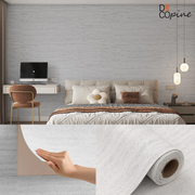 Self-Adhesive Travertine Effect Wallpaper – Light Gray – 60×280 cm