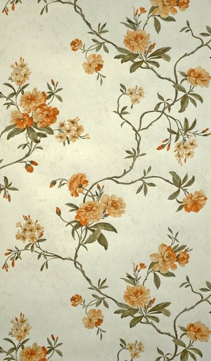 Decopine Floating Garden Non-Woven Wallpaper - Light Beige
