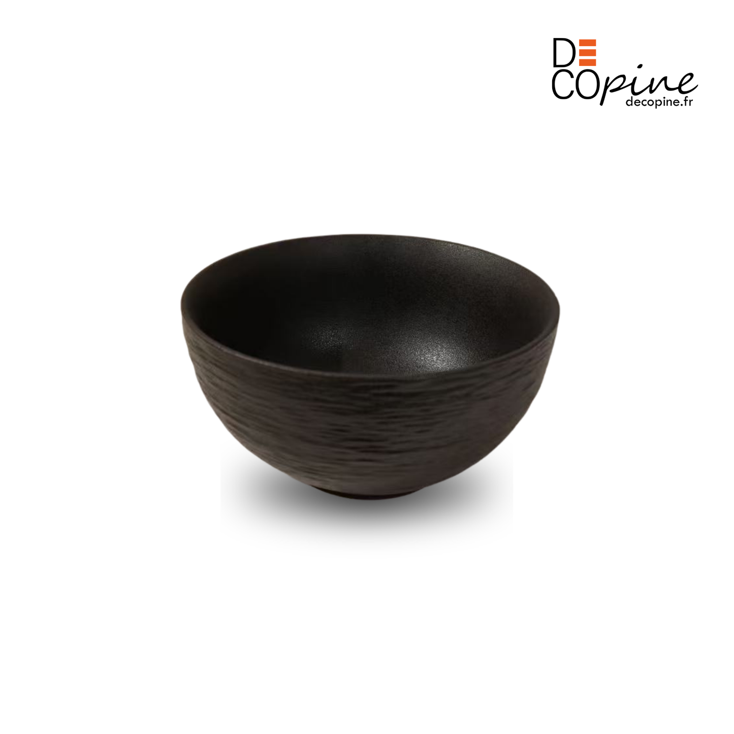 Bol en céramique artisanale noir – Ø13,5 cm | Decopine