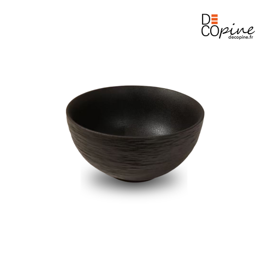 Bol en céramique artisanale noir – Ø13,5 cm | Decopine