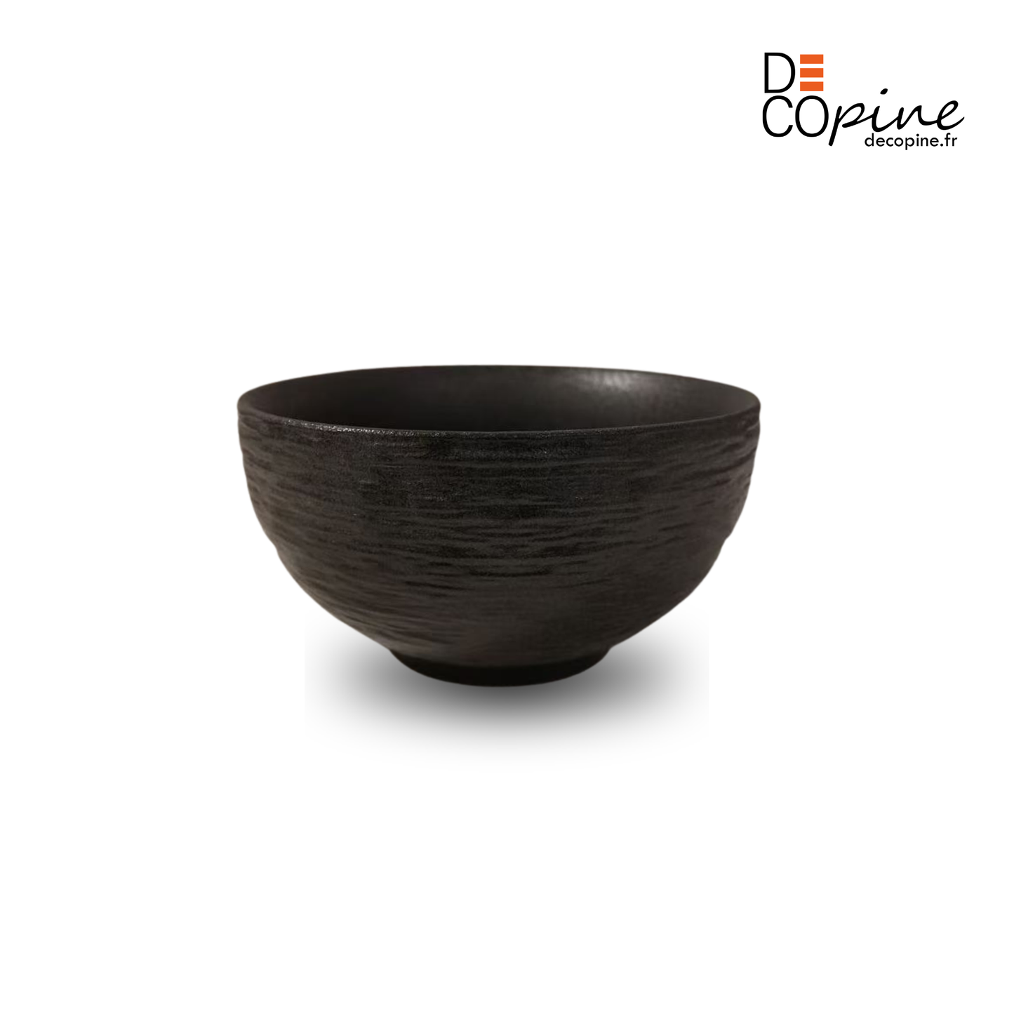 Bol en céramique artisanale doré nuancé effet encre – Ø20 cm | Decopine