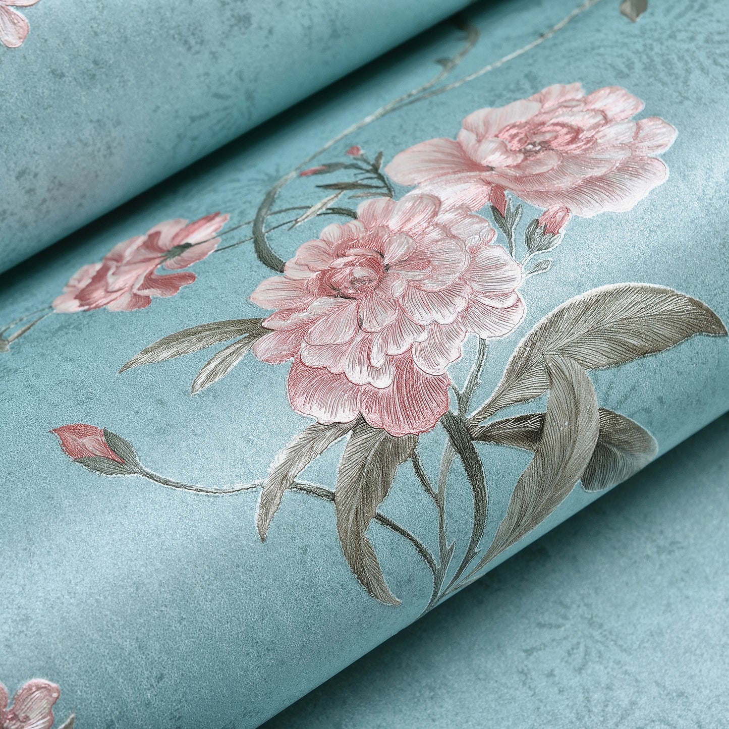 Decopine Floating Garden Vliestapete - Blau