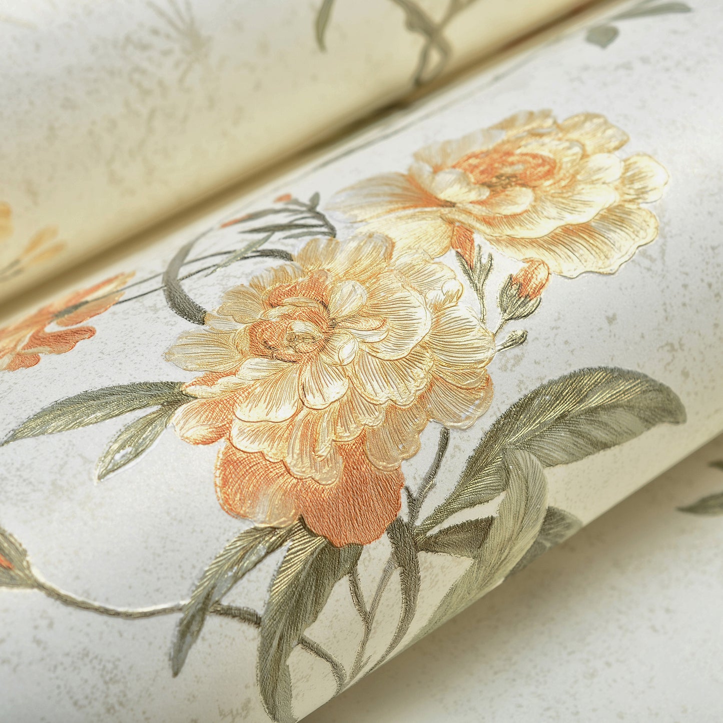 Decopine Floating Garden Non-Woven Wallpaper - Light Beige