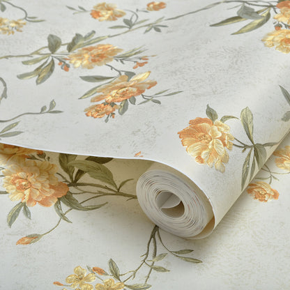 Decopine Floating Garden Non-Woven Wallpaper - Light Beige