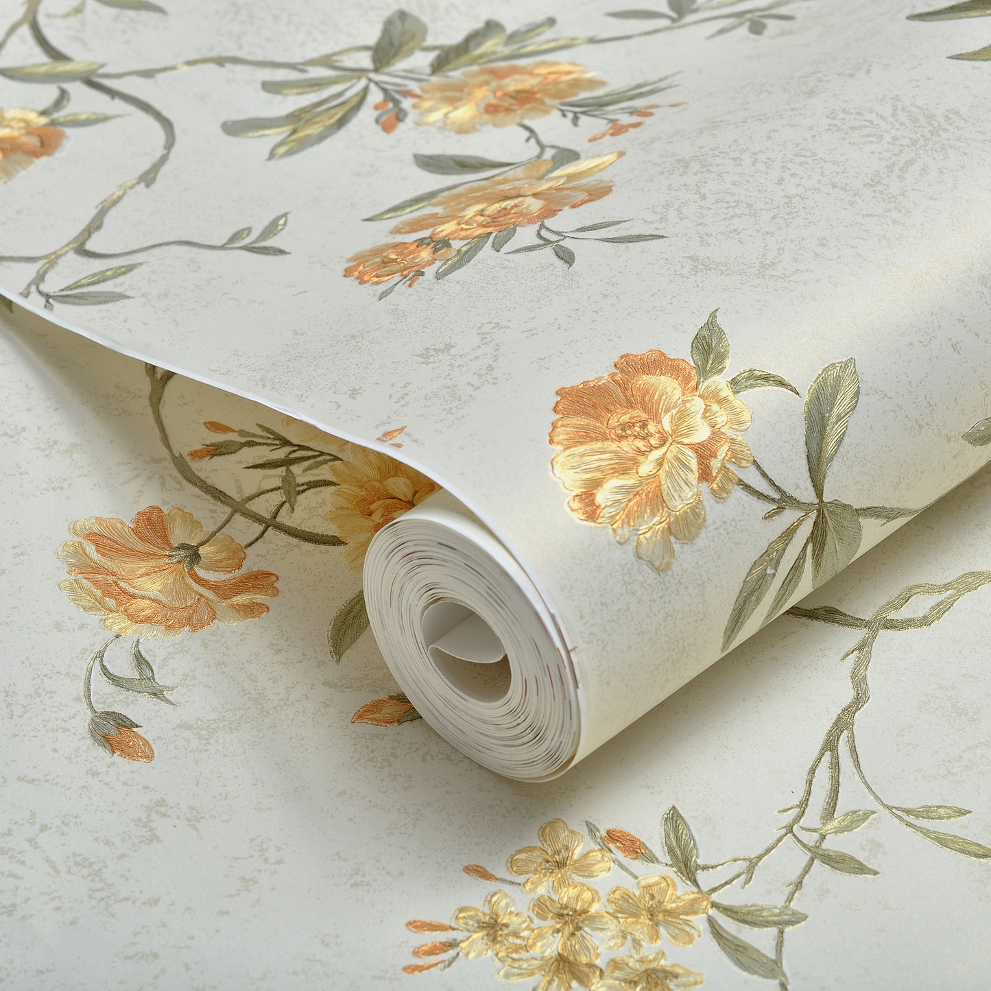 Decopine Floating Garden Non-Woven Wallpaper - Light Beige