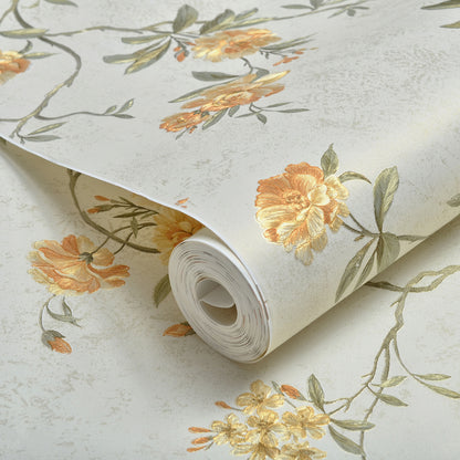 Decopine Floating Garden Non-Woven Wallpaper - Light Beige