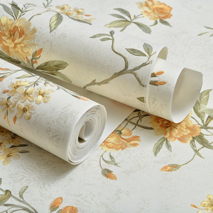 Decopine Floating Garden Non-Woven Wallpaper - Light Beige
