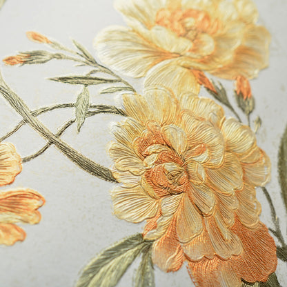 Decopine Floating Garden Non-Woven Wallpaper - Light Beige