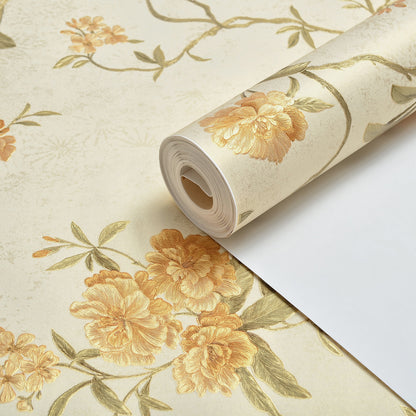 Decopine Floating Garden Non-Woven Wallpaper - Yellow