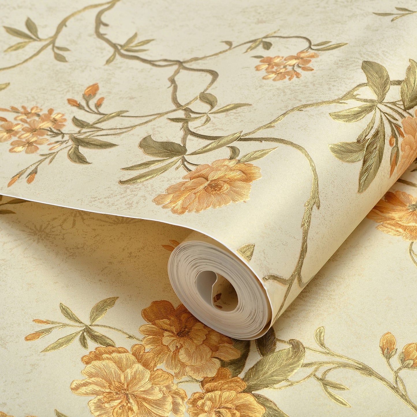 Decopine Floating Garden Non-Woven Wallpaper - Yellow