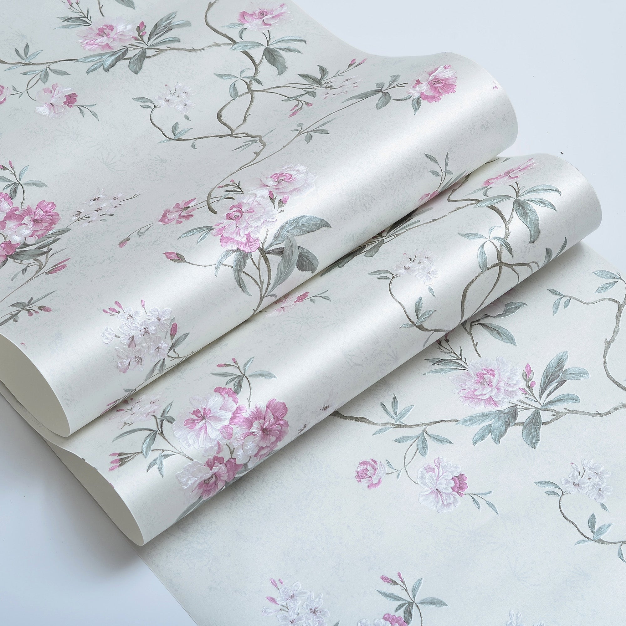 Non-Woven Wallpaper Floating Garden - White - 0.53 x 10m