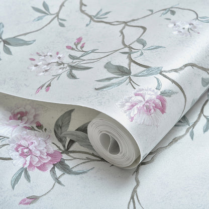 Decopine Floating Garden Vliestapete - Weiß