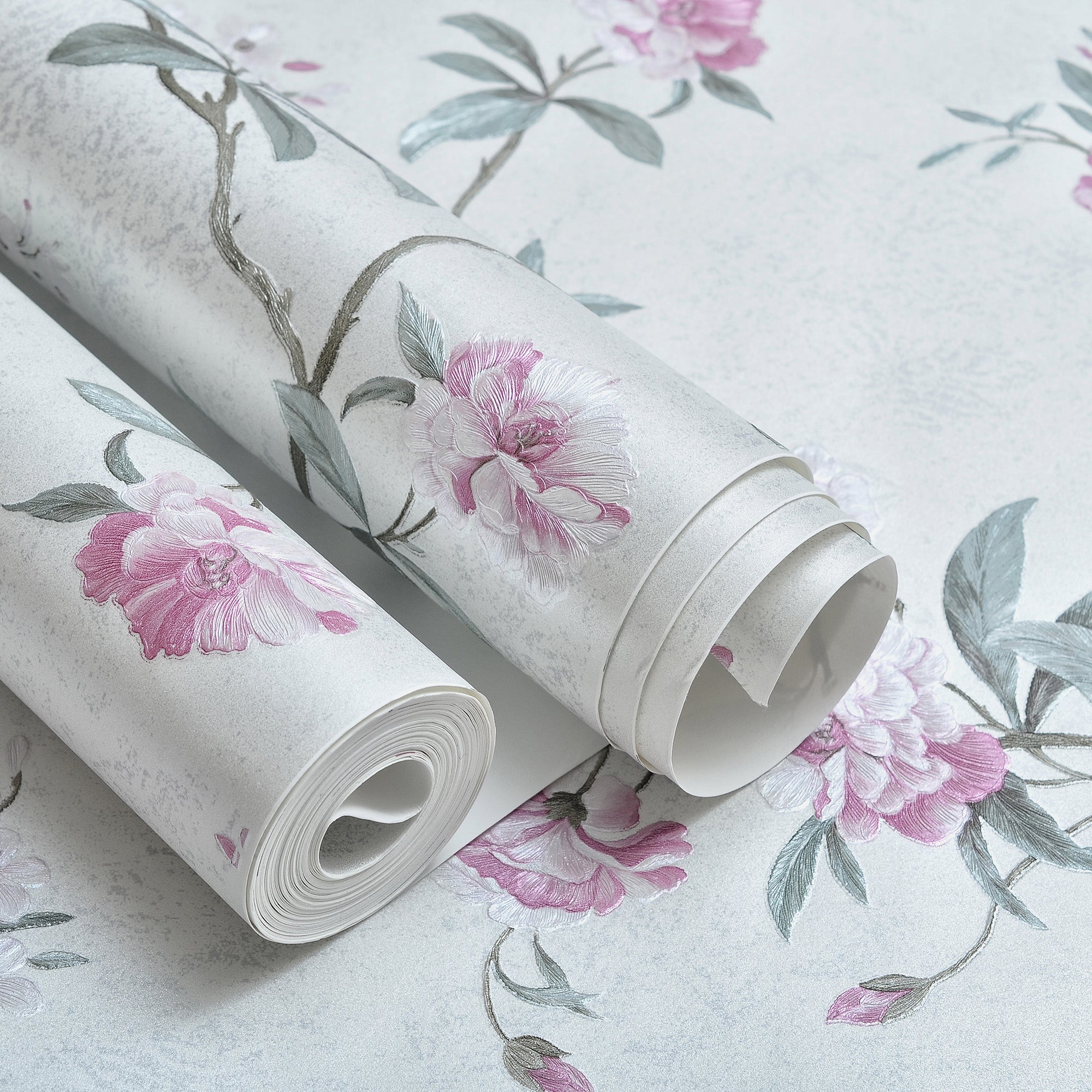 Non-Woven Wallpaper Floating Garden - White - 0.53 x 10m
