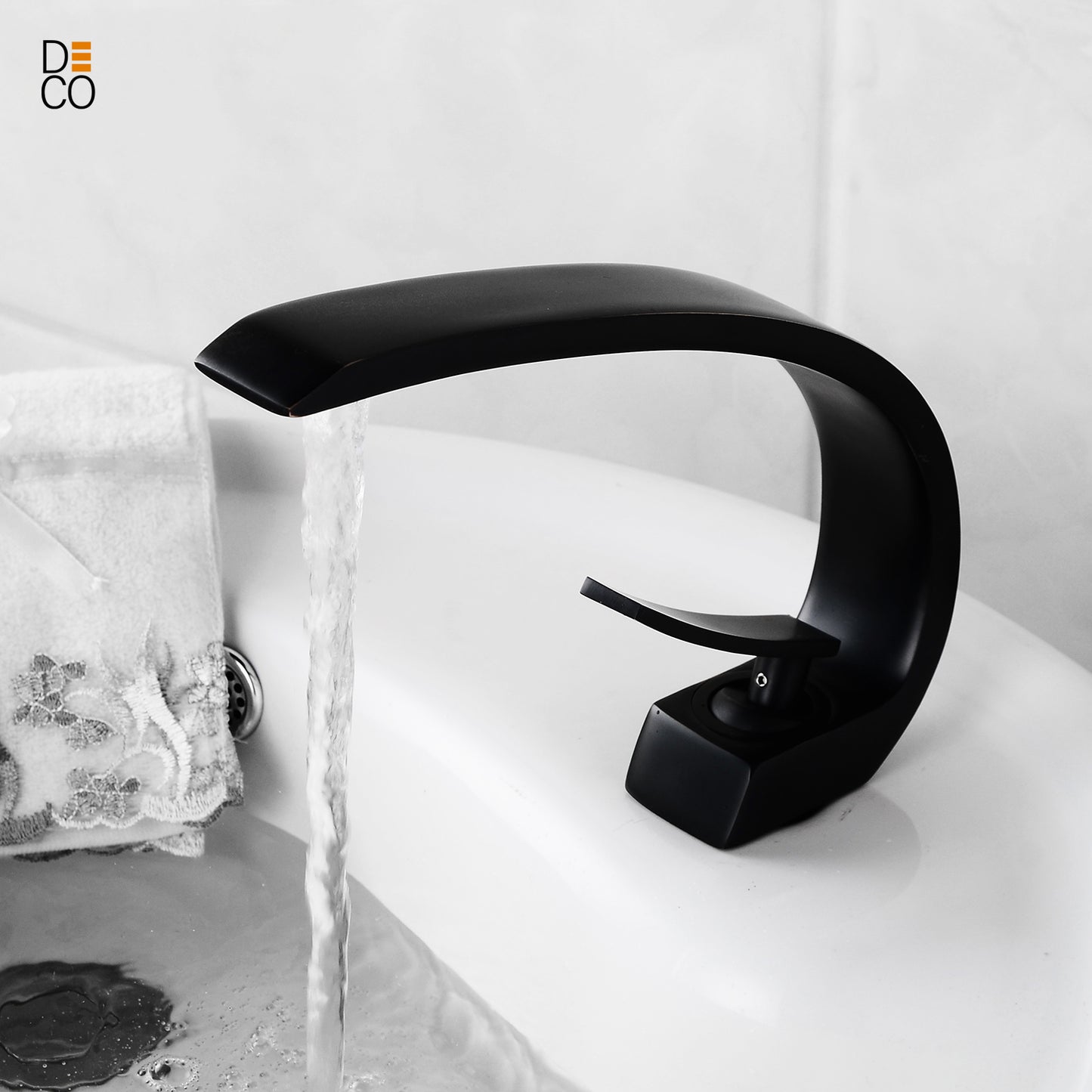 Decopine Modern Basin Mixer Tap - Black
