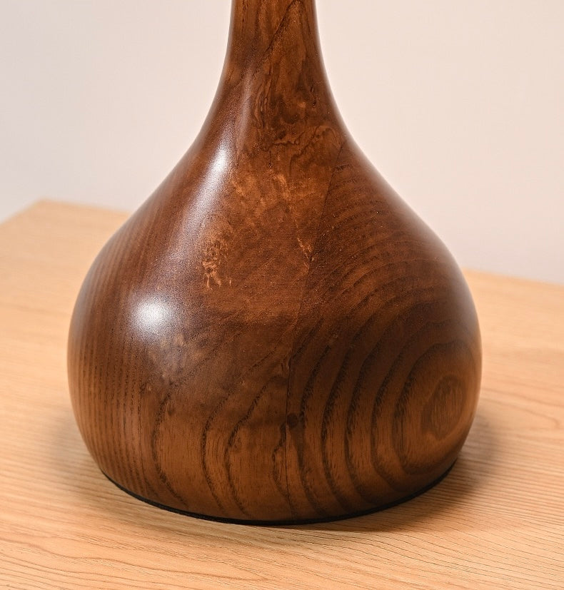 Lampe de Table en Frêne & Verre Fumé Gris – ÉLOISE01 – Decopine