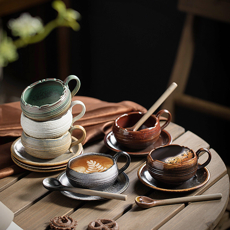Brown Ceramic Coffee Mug – Handmade – 145 ml