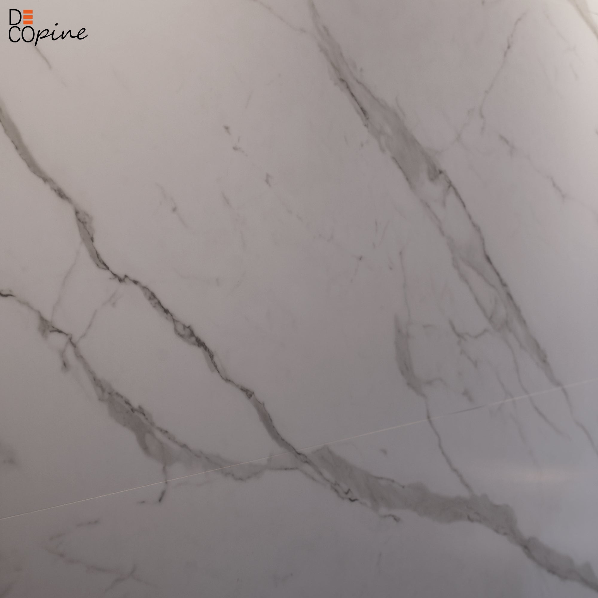Decorative white matt marble effect wall panel – 65×120 cm (Pack of 4, 3.12 m²) - REF: A03MW03