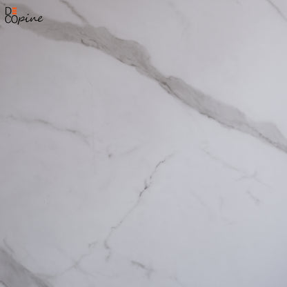 Panneau mural décoratif effet marbre blanc mat – 65×120 cm (Lot de 4, 3,12 m²)