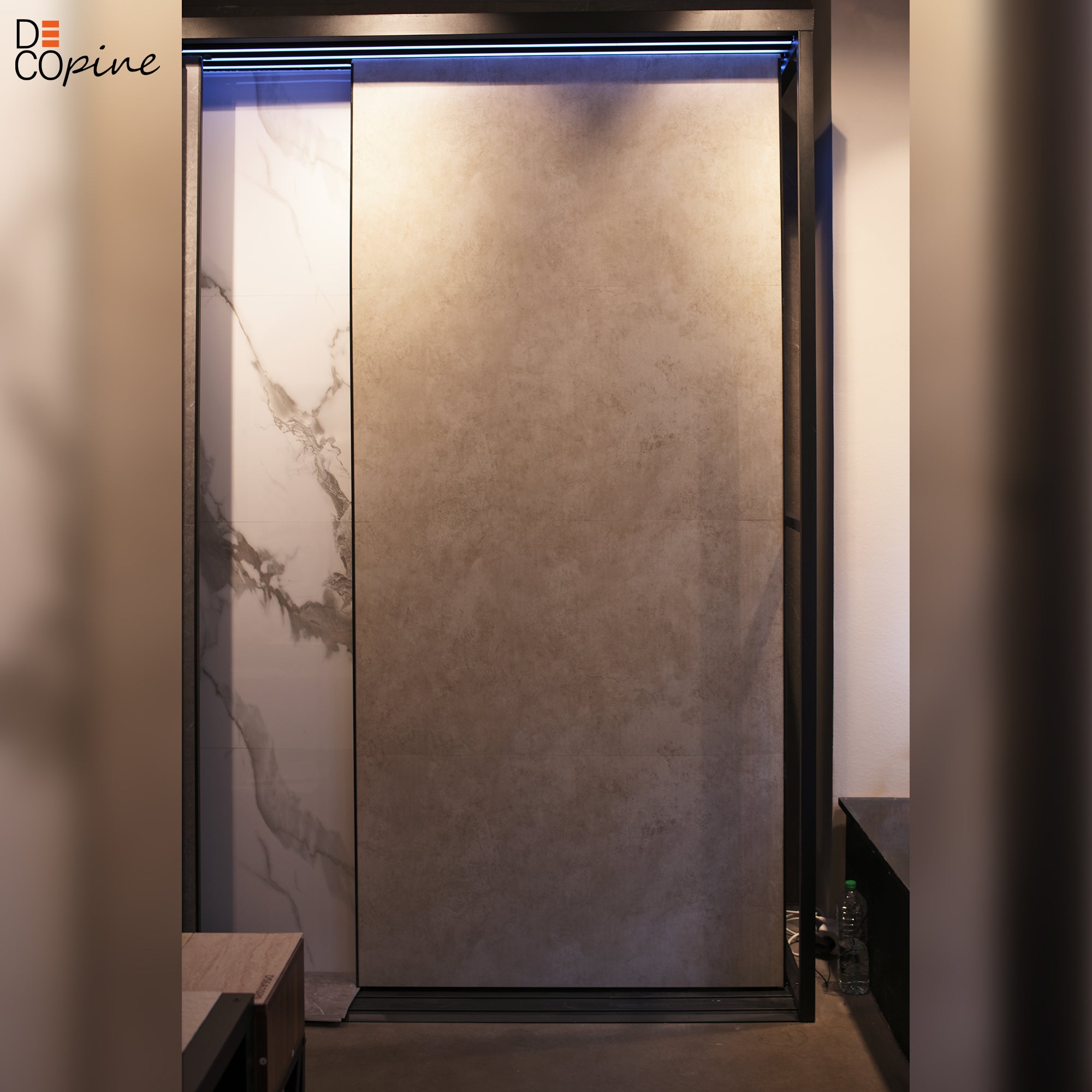 Decorative matte grey beige stone effect wall panel – 65×120 cm (Pack of 4, 3.12 m²) - REF: A03MG01