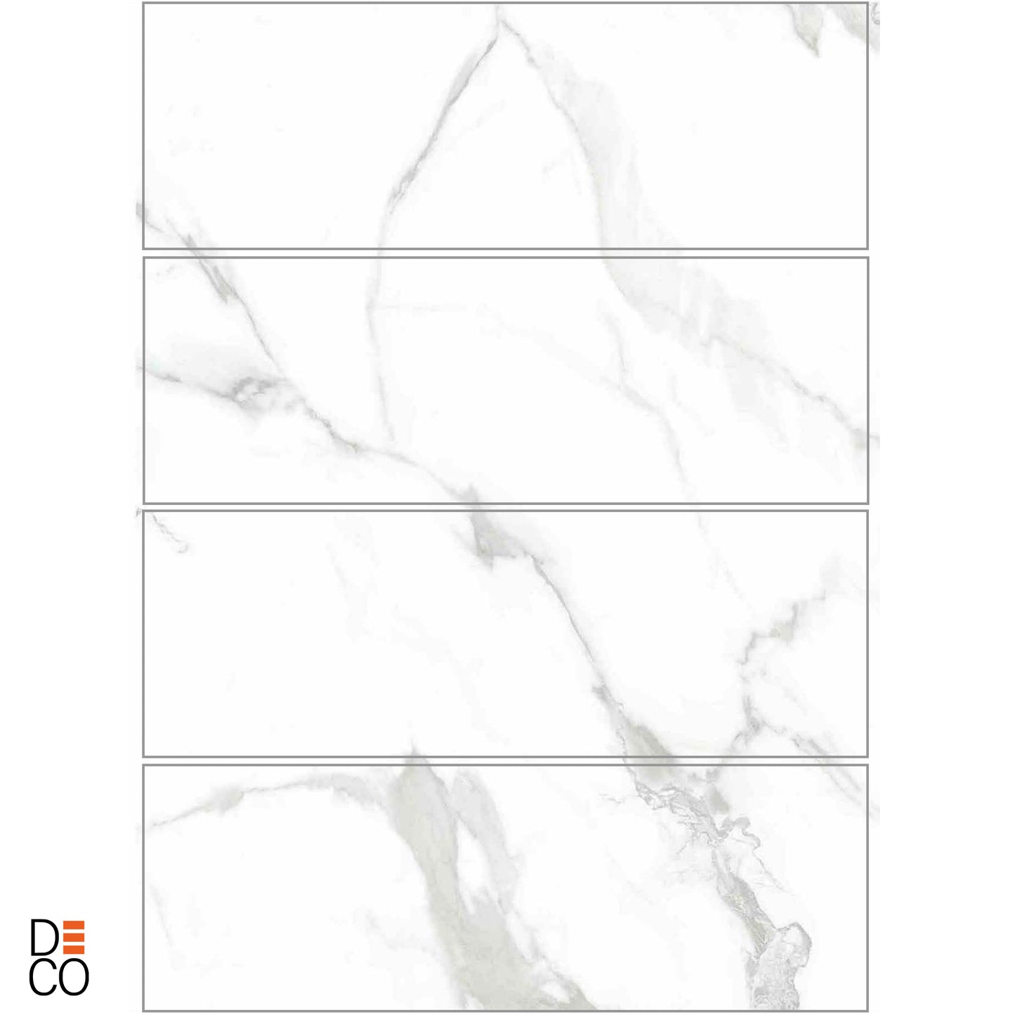Panneau mural décoratif effet marbre brillant – 65×120 cm (Lot de 4, 3,12 m²)