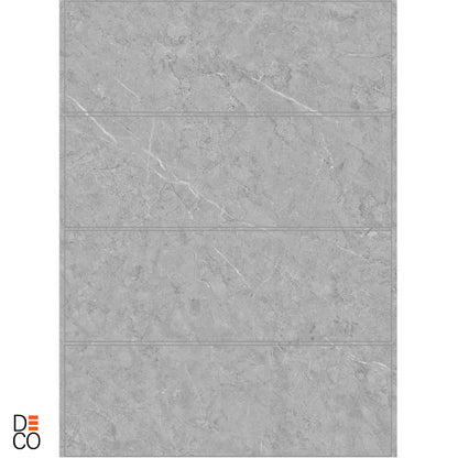 Panneau mural décoratif en PVC Decopine – Finition mate effet pierre grise – 65×120 cm (Lot de 4, 3,12 m²)