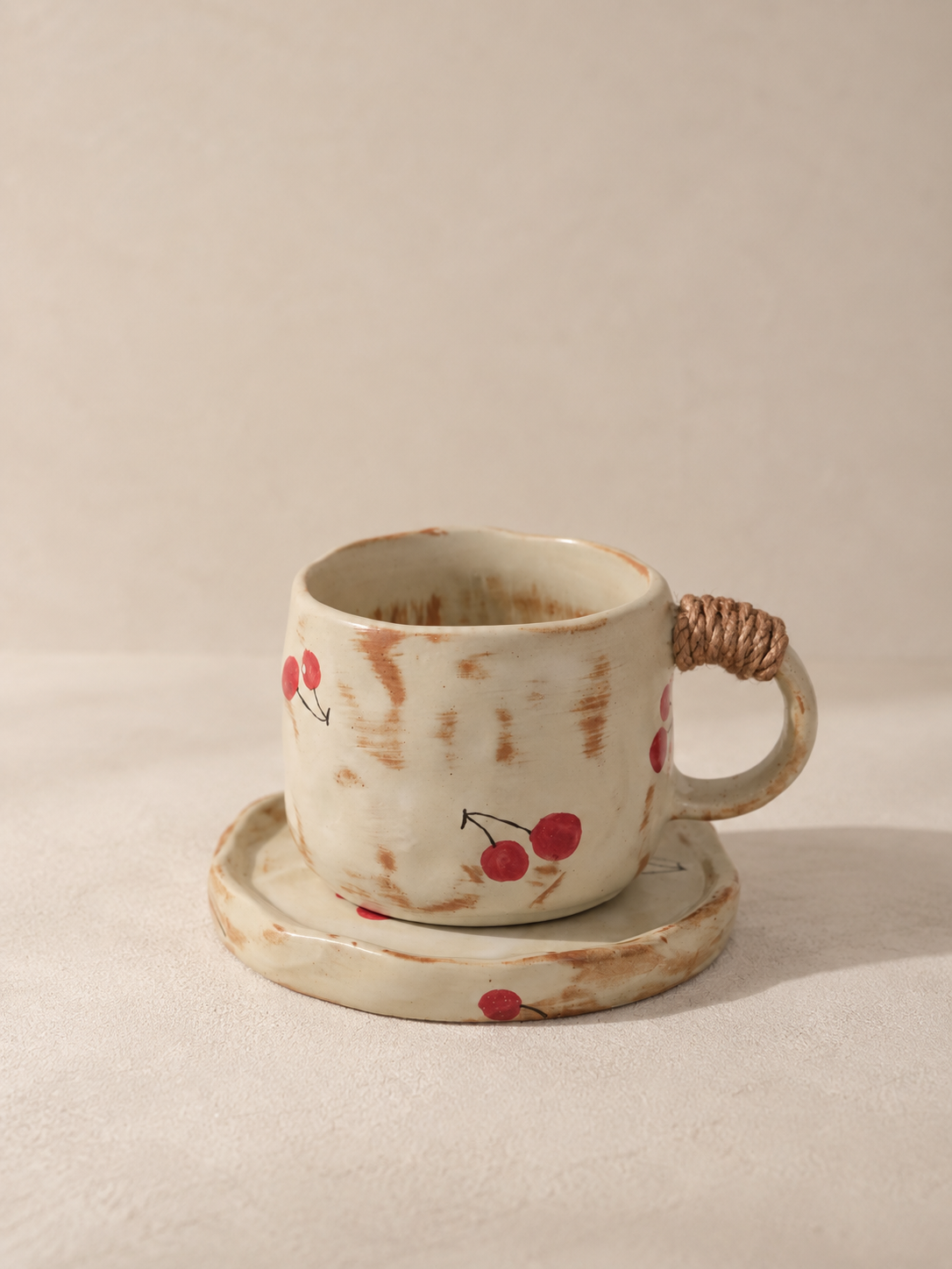 Ceramic Coffee Mug – Gradient White – Handmade – 300 ml