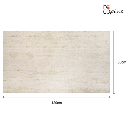 Panneau Mural Souple en Pierre Naturelle – Effet Travertin Clair – 60×120 cm – Lot de 4 – Decopine -B01TB03