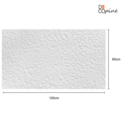 Panneau Mural Souple en Pierre Naturelle – Blanc Cassé / Blanc Lin – 60×120 cm – Lot de 4 – Decopine - B01PW02