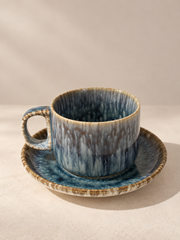 Ceramic Coffee Mug – Gradient White – Handmade – 300 ml