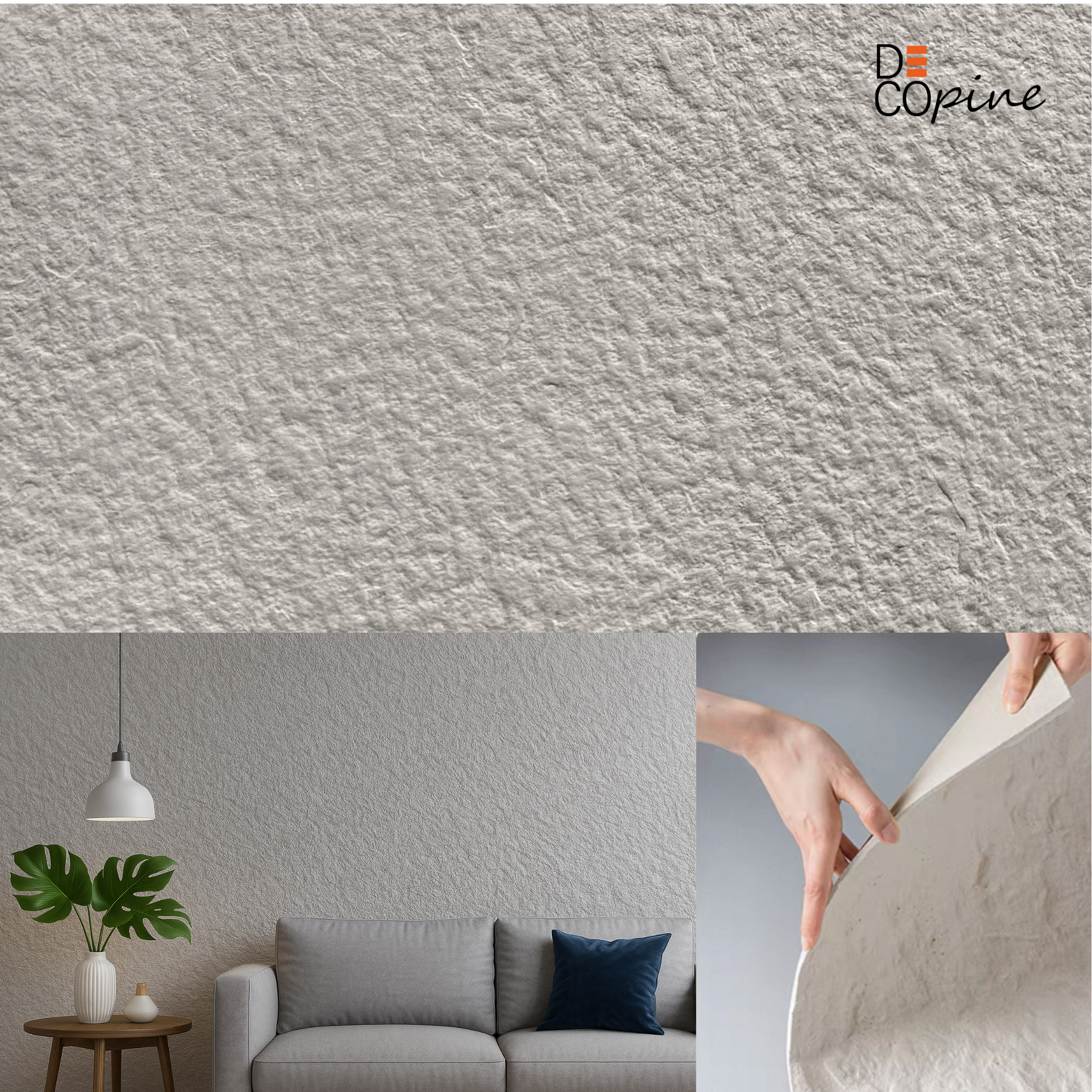 Flexible Natural Stone Wall Panel – Light Grey Beige – 60×120 cm – Lot of 4 – B01PB03