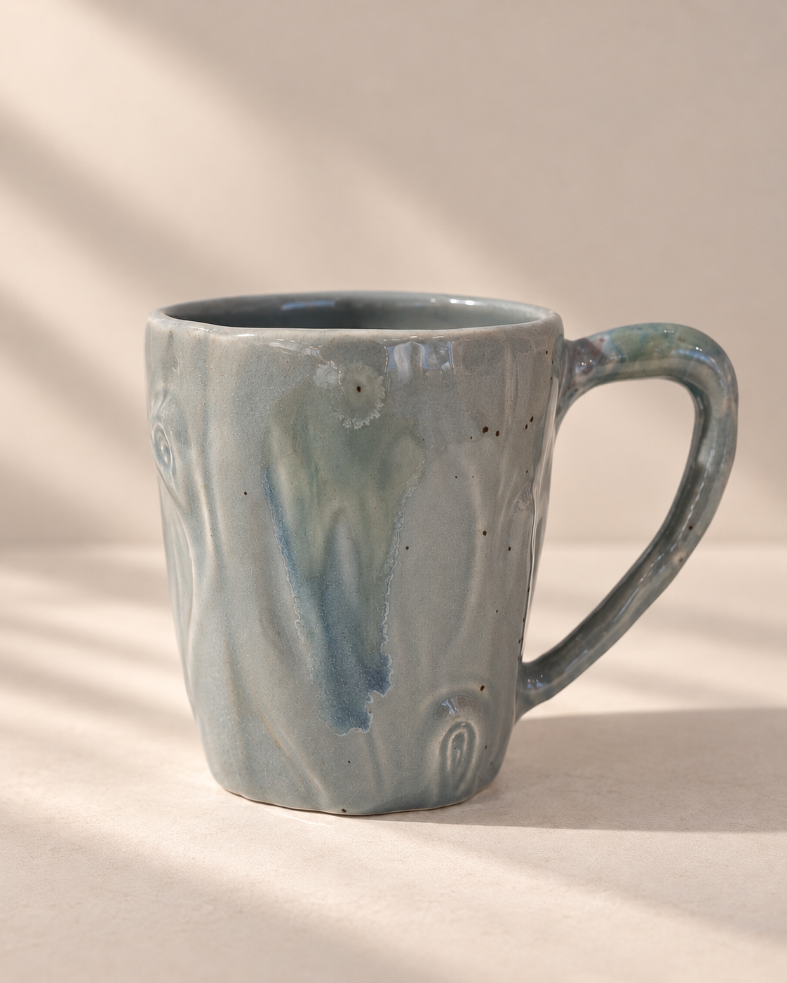 Ceramic Coffee Mug – Gradient White – Handmade – 300 ml