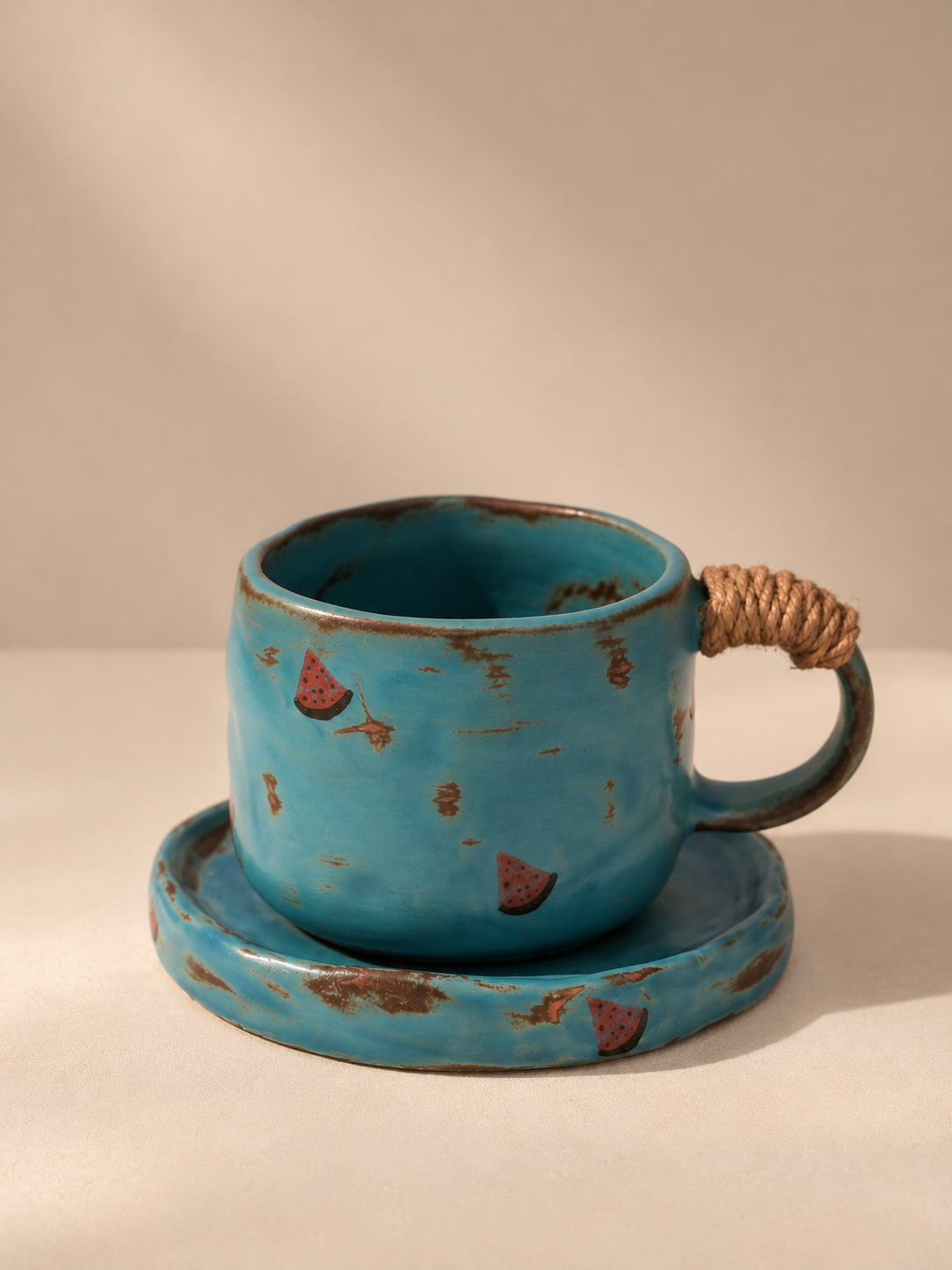 Ceramic Coffee Mug – Gradient White – Handmade – 300 ml