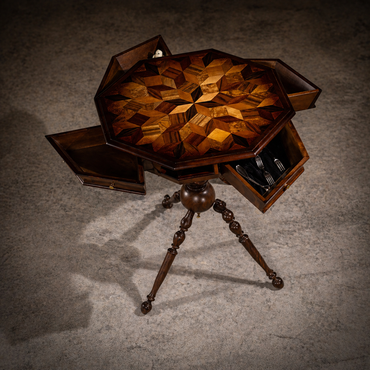 Précommande — HÉRITAGE MARQUETERIE | Table en noyer — Édition limitée