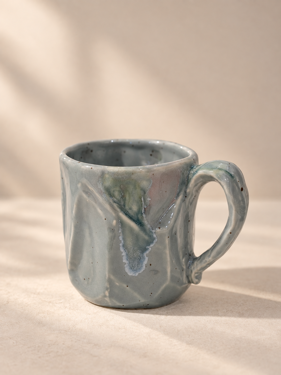 Ceramic Coffee Mug – Gradient White – Handmade – 300 ml