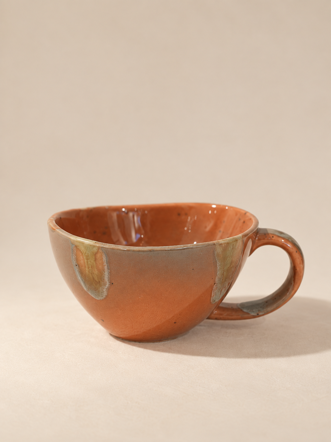 Ceramic Coffee Mug – Gradient White – Handmade – 300 ml