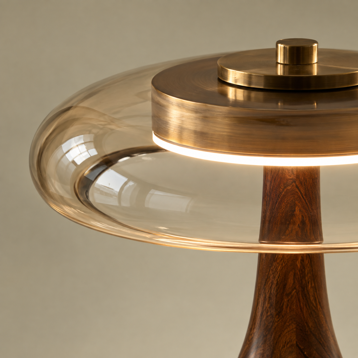 Ash & Cognac Glass Table Lamp – ÉLOISE01 – Decopine (Available for pre-order)