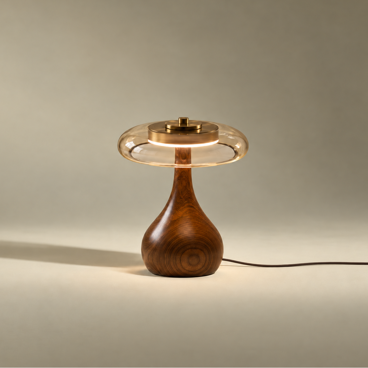 Ash & Grey Smoked Glass Table Lamp – ÉLOISE01 – Decopine