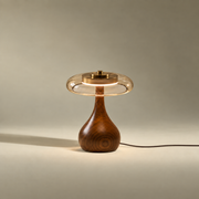 Lampe de Table en Frêne & Verre Cognac – ÉLOISE01 – Decopine (Disponible en précommande)