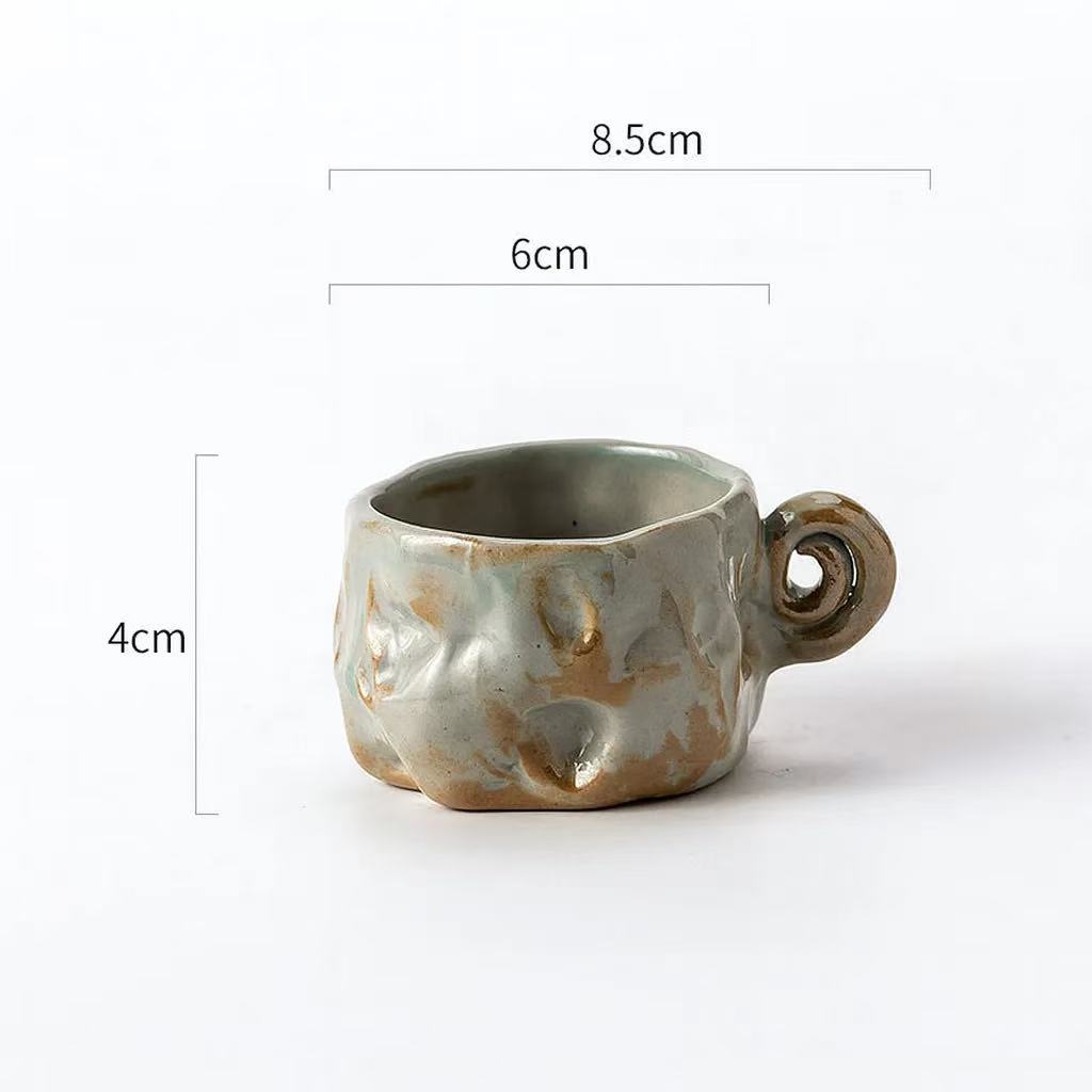 Grey ceramic espresso cup – Handmade – 50 ml