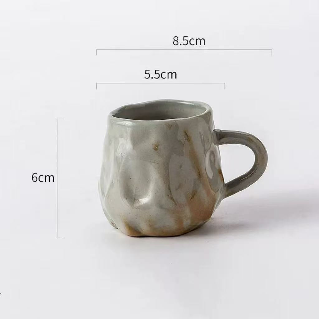 Grey ceramic espresso cup – Handmade – 90 ml