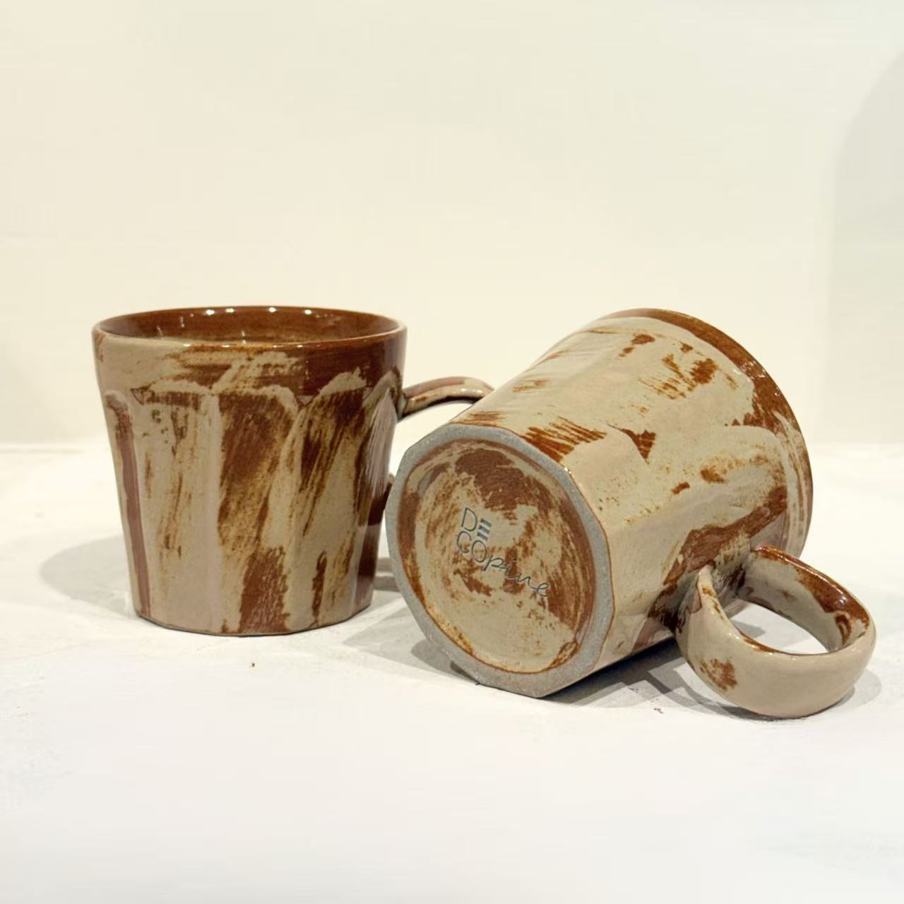 Ceramic Coffee Mug – Beige – Handmade – 170 ml