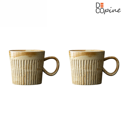 Lot de 2 Tasses en Céramique – Collection Naturelle (170 ml)